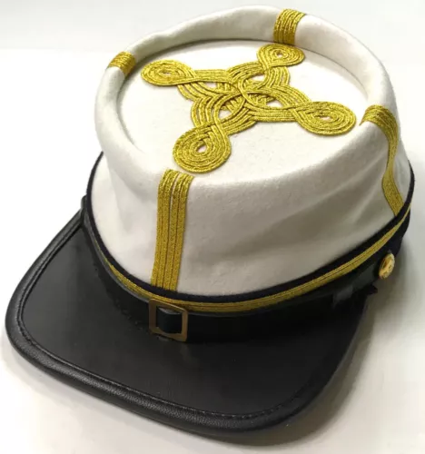 CIVIL WAR CONFEDERATE CS GENERAL CAVALRY OFFICER KEPI FORAGE CAP-2XLARGE