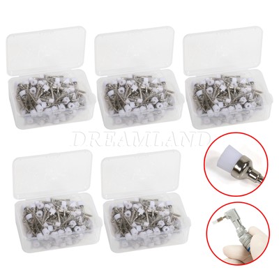 500 Pcs Dental Polishing Brush Prophy White Nylon Bowl Shape Cup Middle Soft