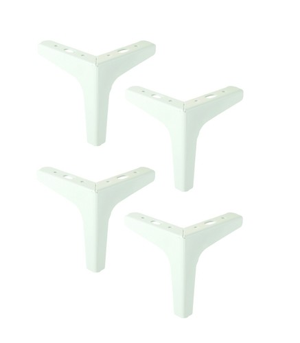 4x Metall-Möbelfüße 10-17 CM – Weiß, Sockelfuß, Schrankfuß, Sofafuß, Vitrinenfuß - Bild 2 von 12