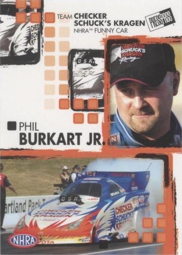 Phil Burkart JR Signed NHRA Kragen Auto Nitro Funny Car Photo Card