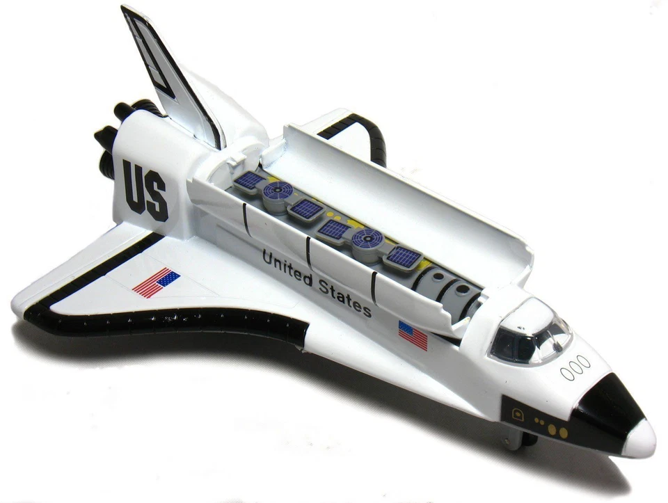 Transbordador Espacial 7.5" EE. UU. NASA Réplica Modelo Diecast Juguete Pull Action Cohete Ship Foto 2 de 3