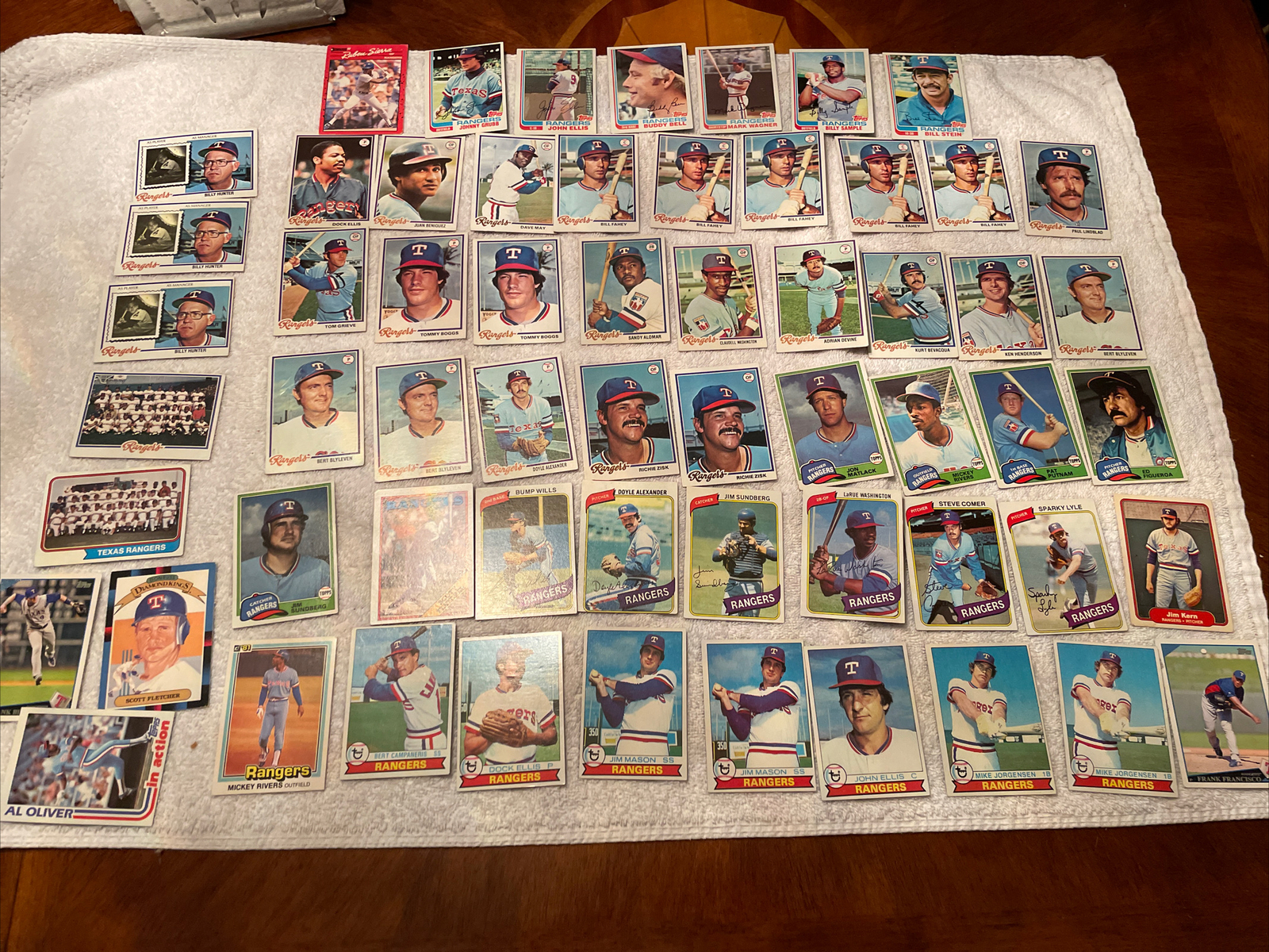 Topps 1978 1979 MLB Texas Rangers (61) Trading Cards