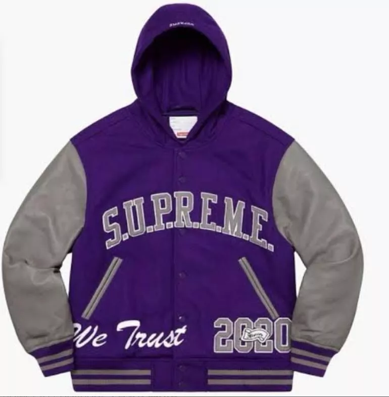 VESTE UNIVERSITAIRE À CAPUCHE SUPREME SUPREME KING TAILLE M PORTÉE UNE FOIS RARE AUTHENTIQUE