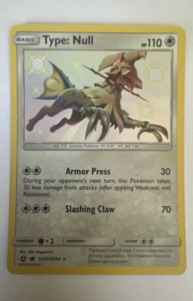 type null pokemon card price Type: 89/111 Holo Rare Crimson Invasion Near Mint This is of the Rare rarity. Type: Null (Deluxe Pack: ex