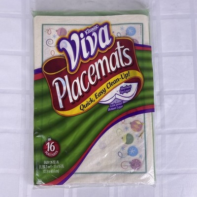Kleenex Viva Placemats, 16 Count Disposable Vintage 2004, New & Sealed