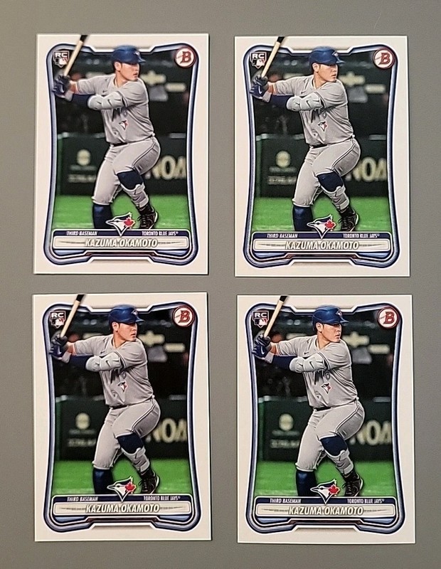 2026 Bowman Kazuma Okamoto #28 RC - Lot of 4 (MT)