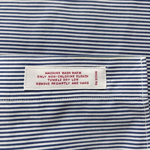Brooks Brother Men’s Blue & White Stripe Regular Fit Non-Iron Cotton 16 34-35 - Picture 7 of 7
