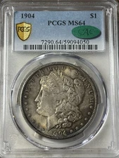 1904 $1 PCGS MS-64 CAC Morgan Silver Dollar