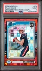 PSA 9 MINT 2024 Panini Donruss - Rated Rookie Drake Maye #379 Optic Red Pandora