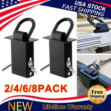 2/4/6/8x Stake Pocket D Ring Heavy Duty Adjustable Trailer Stake Pocket 5400 lbs