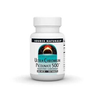 Source Naturals Ultra Chromium Picolinate 500 Yeast-FreeChromium, Vegetarian *