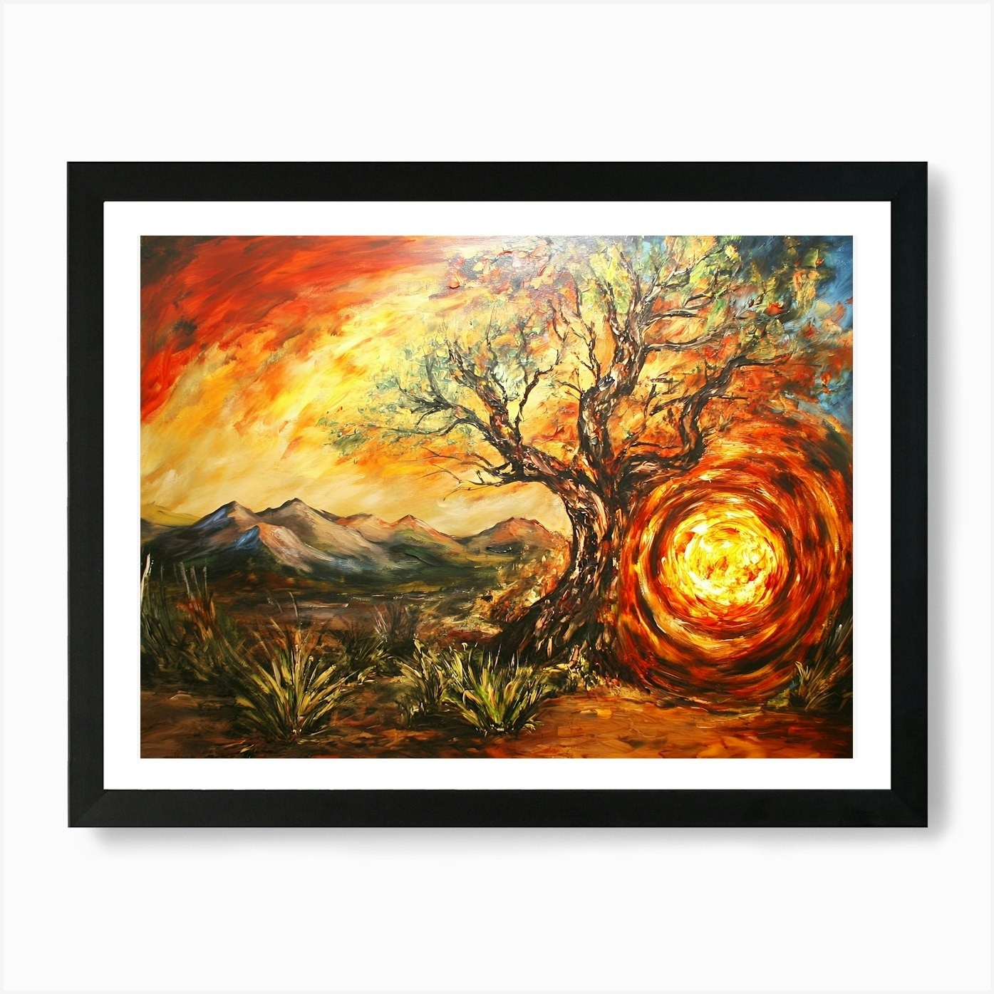 Tree of Life 126 Framed Canvas Wall Art Print Picture