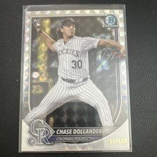 Bowman 2024 Chrome Refractor Chase Dollander Rockies Rookie Serial #62 /499