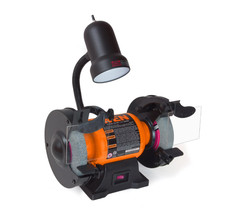 WEN 2.1-Amp 6-Inch Single Speed Bench Grinder with Flexible Work Light