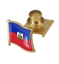 Haiti Flag Backs Locking Pin Keepers Locking Clasp Pin Badge International Trave