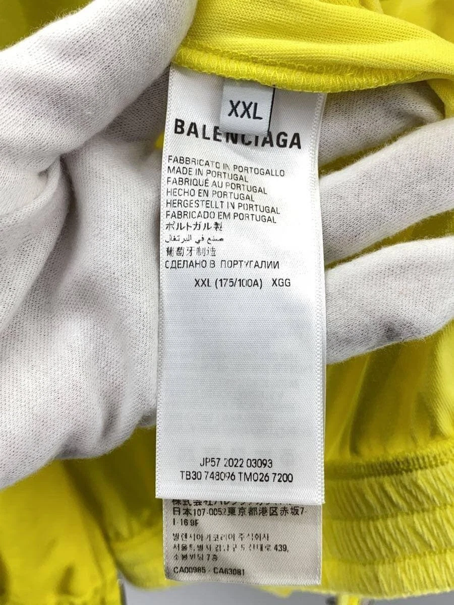 Felpa con cappuccio e zip BALENCIAGA XXL YLW giallo agrumi usata