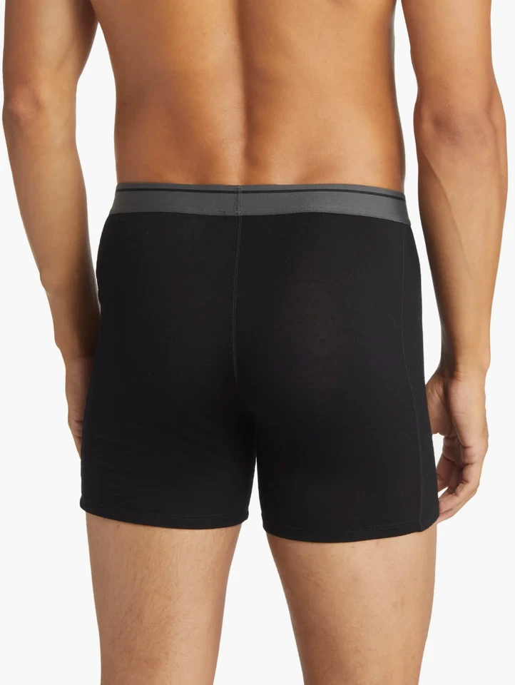 Calzoncillos boxer Icebreaker L13520 negros Anatomica mezcla lana merino talla L Foto 4 de 4