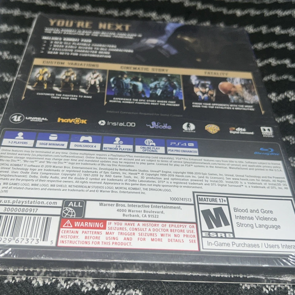 Mortal Kombat 11 Premium Edition [ STEELBOOK Package ] (PS4) NEW SEALED - Image 4 of 4