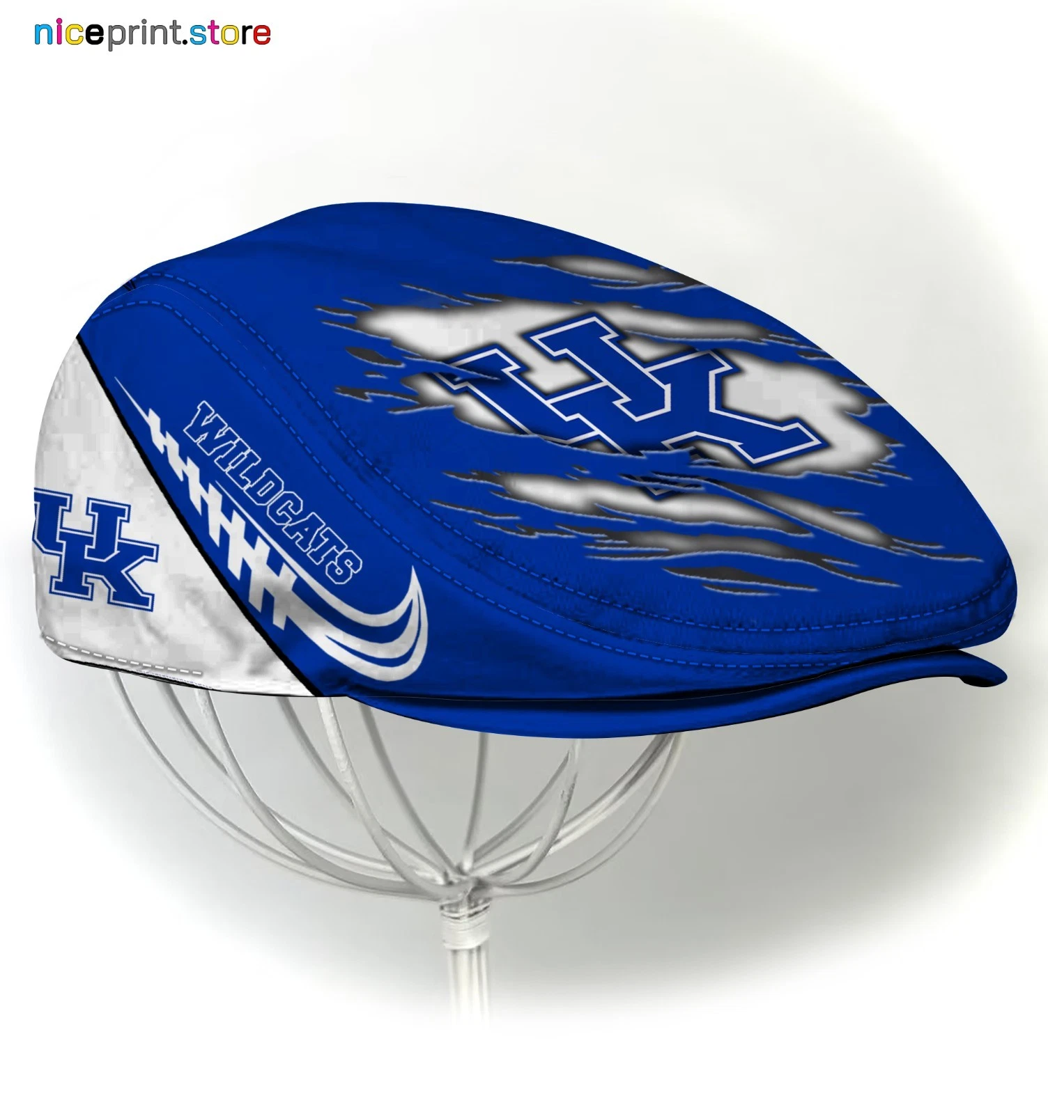 Kentucky Team Wildcats Jeff Cap Driving Cap,  Golf Cap Flat Cap Gold Cap