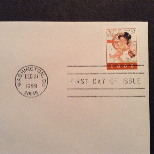 U.S. FDI 2 LARGE ENVELOPES ( 9.5"x4.3") SCOTT #3369 Celebrating New Years 2000 - Picture 3 of 3