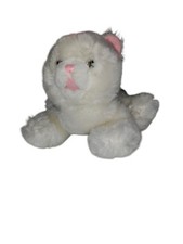 Vintage Talking White Cat Hand Puppet Plush