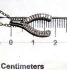 New 925 sterling silver .06ct SI1 H diamond Wishbone pendant necklace 1.9g 18" — photo 4