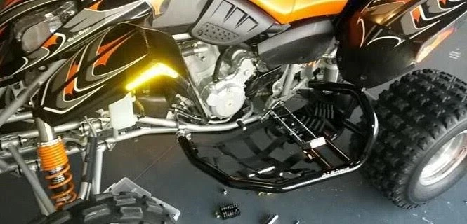 Polaris Predator 500 Nerf Bars Pro Peg Alba Racing 黑色蓝色 208 T7 BL — 第 4/4 张图片