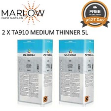 2 X OCTORAL TA910 MEDIUM UNI THINNER 2K BASECOAT 5L   -  FREE NEXT DAY DELIVERY