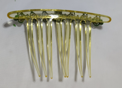 Metal and Celluloid Vintage Hair Comb Antique/Vintage Hair Comb Jewelry - Early Plastic Celluloid  main image 4