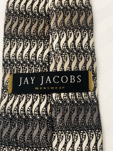 Jay Jacobs Men's Tie Necktie Gray Brown 100% Silk 59” EUC 5M50 - Picture 5 of 6