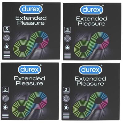 12 Stück Durex Extended Pleasure Kondome Aktverlängernd länger andauerndes Sex