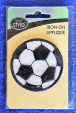 1pc Soccer Ball Iron-On Patch Applique Wrights Next Style Sports Ball 2" NIP