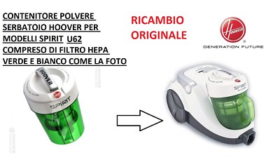 SERBATOIO CONTENITORE POLVERE ASPIRAPOLVERE HOOVER SPIRIT CON FILTRO HEPA  U62 | eBay
