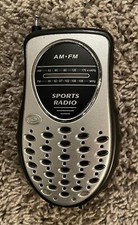Durabrand AM/FM Portable Sports Radio Hand Held Battery Operated PR-355 TESTED
