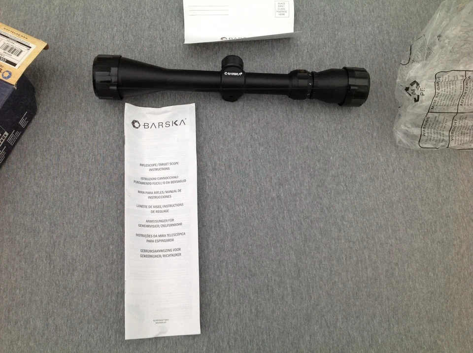 Mira telescópica NOS Barska 3-9x40 mm, retícula de punto de mira dúplex, en caja con papeleo Foto 3 de 4