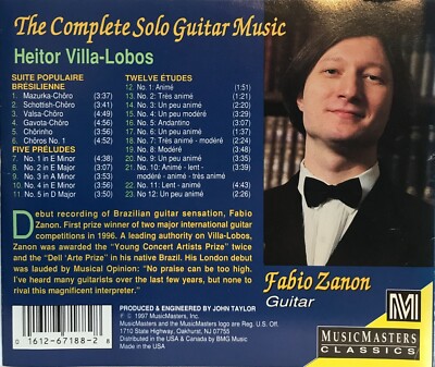 【中古】［CD］Heitor Villa-Lobos Heitor Villa Lobos: The Complete Solo Guitar Music (CD 1999