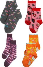 Tic Tac Toe Girl's Anklet Hand-Linked Seamless Cotton Blend Sock