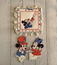 VTG Disney Babies 3pc Mickey  Minnie Nursery Wall Decor