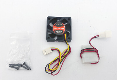 Evercool EC4010M12CA 40mm x 10mm 12V DC 3-pin Ball Bearing PC Fan,4pin Molex
