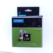 NIB DYMO LabelWriter Address Labels 1 1/4 x 2 1/4 White 1000 Labels/Roll 30334