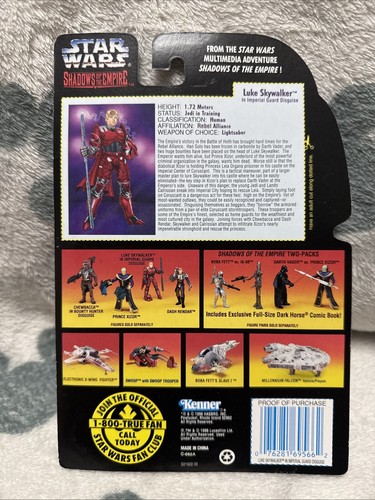Star Wars Shadows of the Empire Luke Skywalker Guard Disguise Figure Kenner USA - Picture 2 of 2