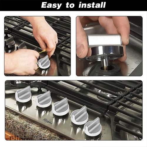 5 pezzi nuovo originale OEM per Whirlpool originale W10594481 manopola inox WPW10594481 - Foto 8 di 12