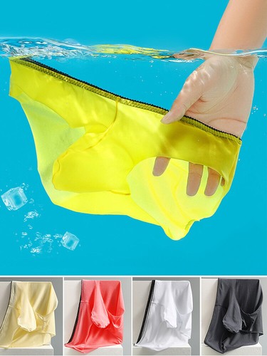 Mens Ice Silk Briefs Sexy Low Waist Bikini Panties Pouch Breathable Underwear✔ - Picture 13 of 38