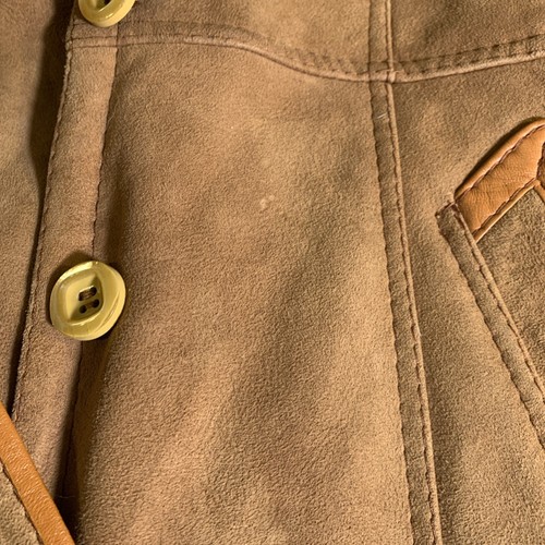 Vintage Penny Lane Shearling Sheepskin Coat Afghan 70s Fur Collar Trim 38 - Picture 10 of 20