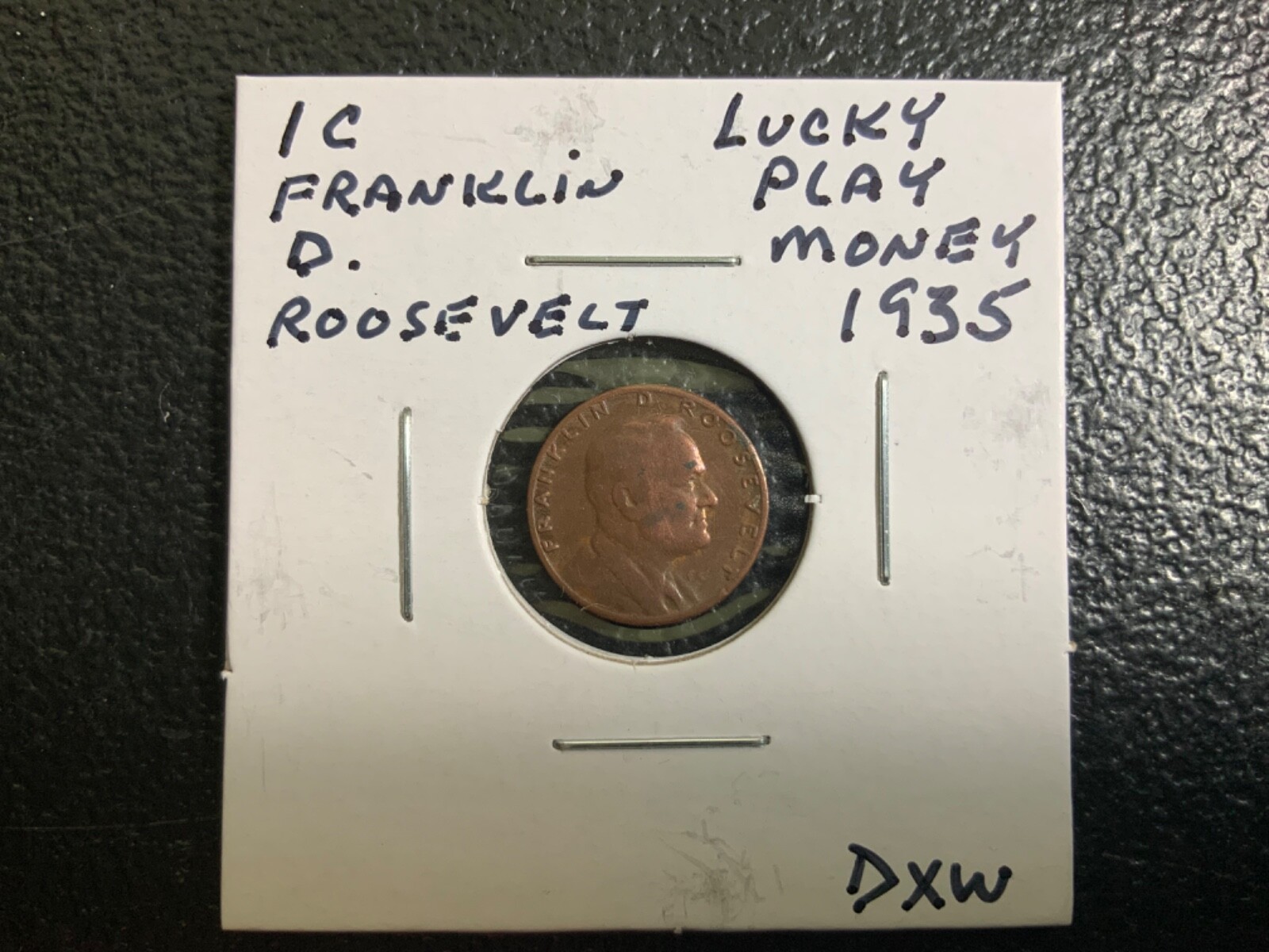 Roosevelt FDR 1937 Lucky Play Money 1 Cent Token Bronze 9/16" eBay