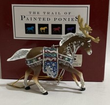 TRAIL OF PAINTED PONIES REINDEER ROUNDUP CHRISTMAS HORSE ORNAMENT NIB