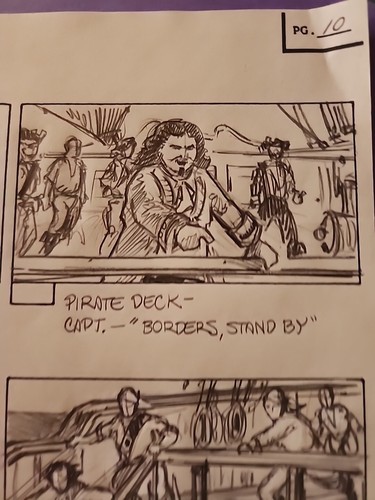 AMAZON WOMEN ON MOON STORYBOARD PAGE 10 OOAK Original Video Pirates Sketch Art - Picture 4 of 13