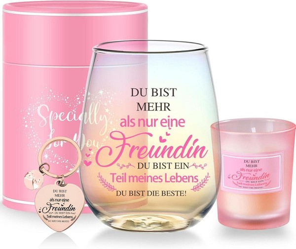 Personalisiertes Weinglas Geschenk Beste Freundin 480Ml Weihnachten-image