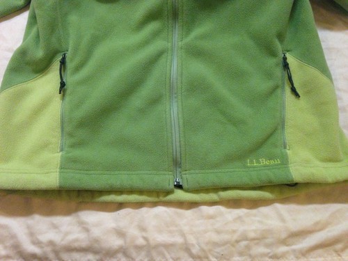 L.L.Bean Fleece Jacket Women's Size XL Green Full Zip Elastic Drawstring Bottom - Picture 5 of 12