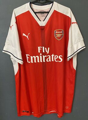 MEN'S PUMA FC ARSENAL 2016/2017 HOME SOCCER FOOTBALL SHIRT JERSEY SIZE 2XL XXL